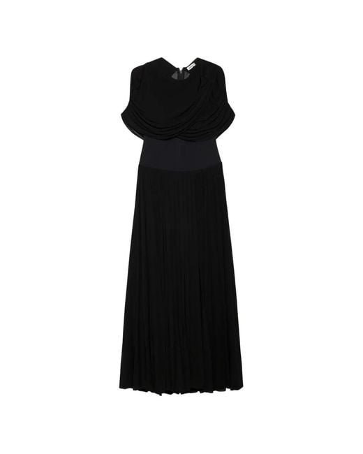 Jonathan Simkhai Black Nancie Draped-Jersey Maxi Gown