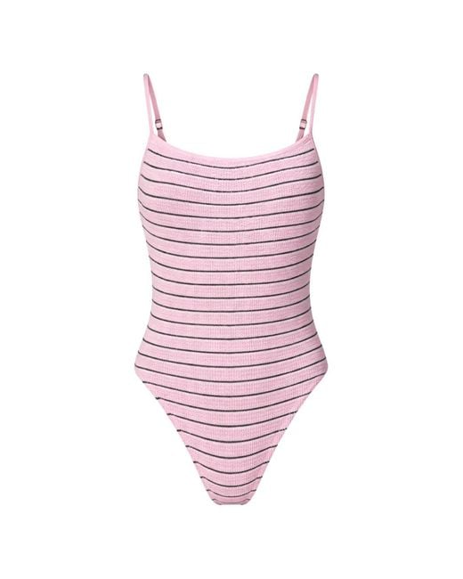 Bondeye Gestreept Badpak in het Pink