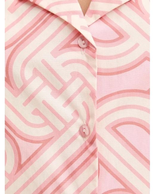 Silvian Heach Pink Geometric-Print Shirt