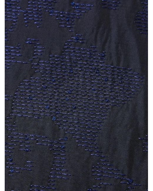Shanghai Tang Blue Floral-Print Dress