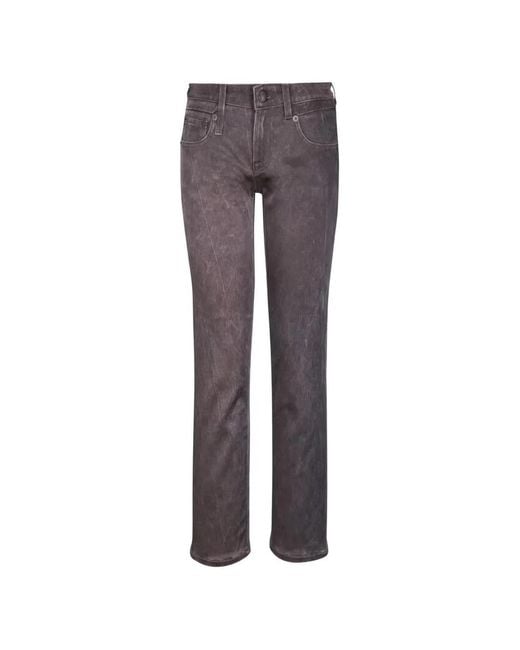 R13 Purple Boy Straight Faded-Effect Jeans