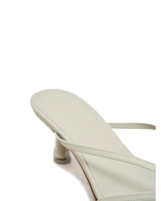 Aeyde Metallic Knotted Leather Heeled Sandals