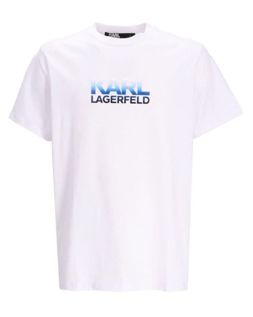 Karl Lagerfeld T-shirt Met Logoprint in het White voor heren