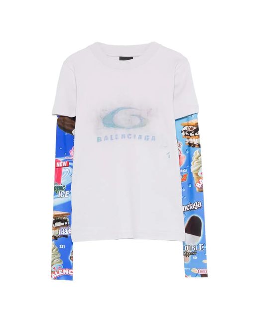 Balenciaga White Long Sleeve Tops