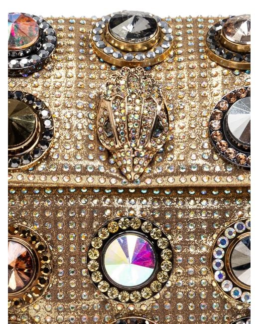 Kurt Geiger Metallic Medium Kensington Octavia Crystal-Embellished Shoulder Bag