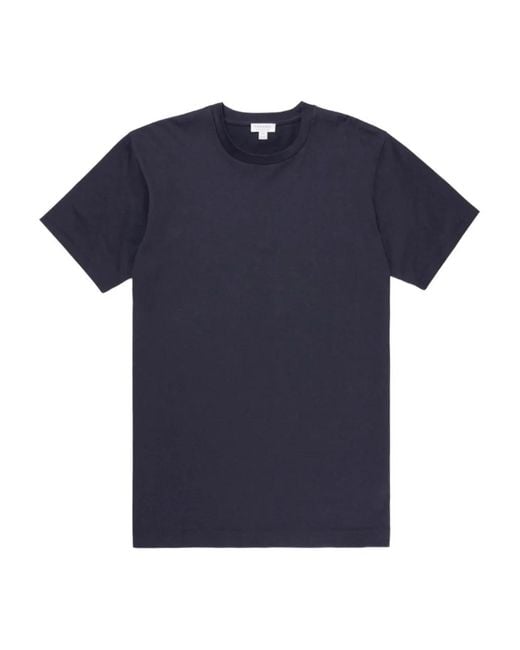 Sunspel T-Shirt Met Ronde Hals in het Blue voor heren