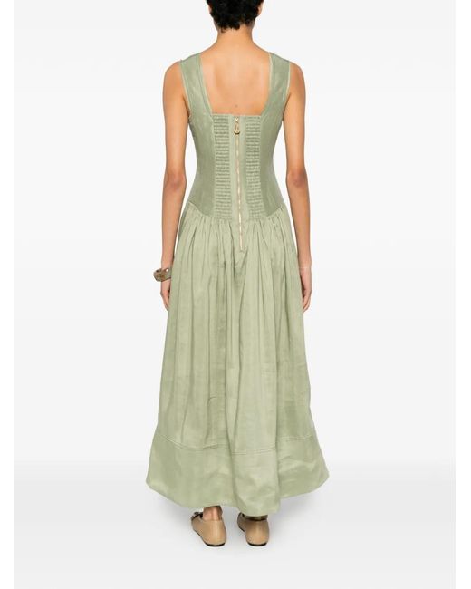 Aje. Green Spirelle Maxi Dress