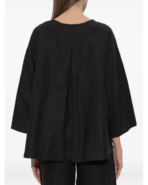 Posse Black Olivia Buttoned Top