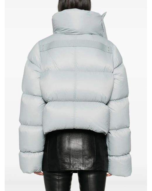 Piumino Con Collo A Imbuto di Rick Owens in Blue
