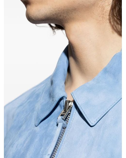 Tom Ford Blue Suede Jacket for men