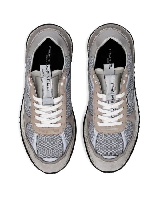 Philippe Model White Mesh Panels Sneakers for men