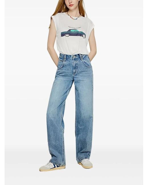 Hey Joanie Blue Logo-Patch Jeans