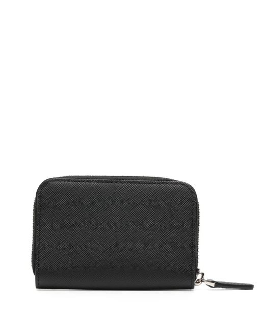 Agnes B. Black Leather Coin Case for men