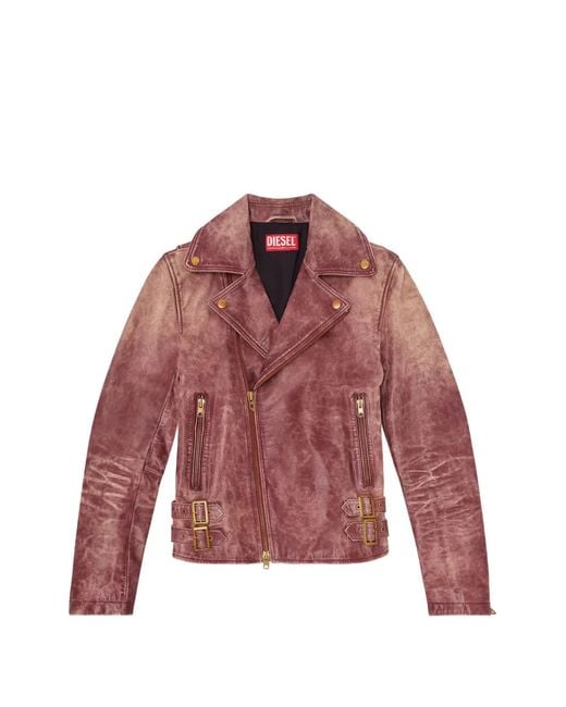 DIESEL Distressed Vintage-Inspired Jacket With Asymmetrical Zipper for men