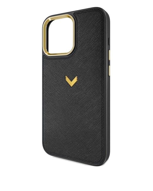 Velante Black Saffiano Leather Iphone 16 Pro Max Case