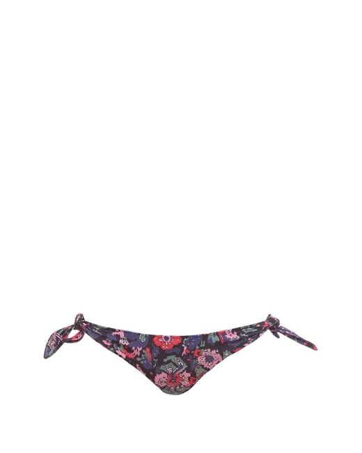 Isabel Marant Black Sukie Floral-Motif Bikini Bottoms