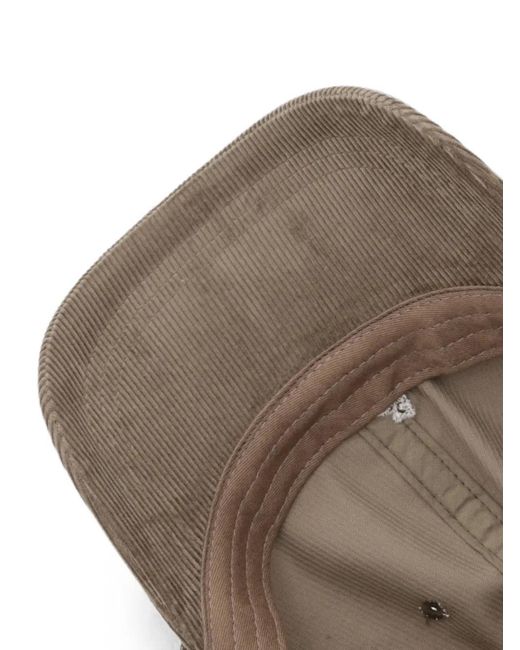 Kangol Brown Cord Corduroy Logo-Embroidered Baseball Cap
