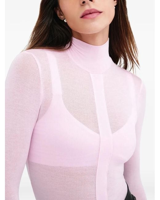 MARCELLA Pink Amsterdam Panelled Turtlenek Top