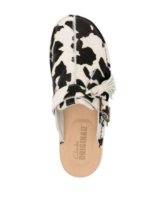 Clarks Trek Cow-print Mules in Grey for Men | Lyst UK