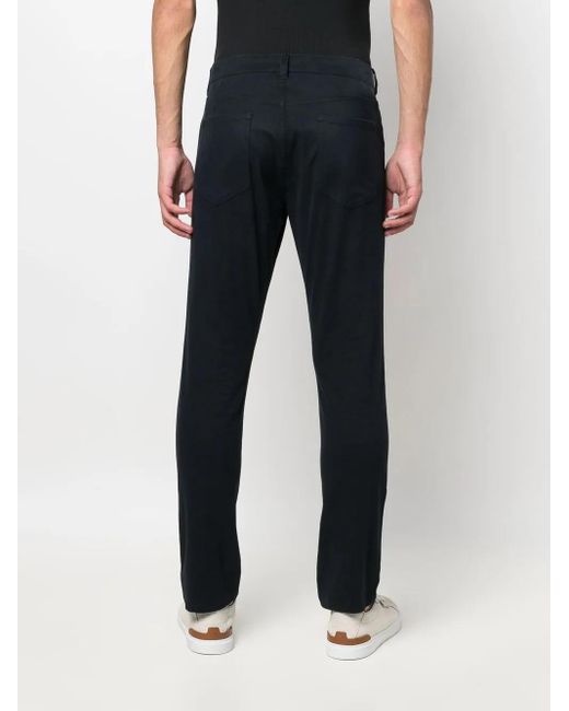 Vince Blue Dylan Low-Rise Straight-Leg Trousers for men