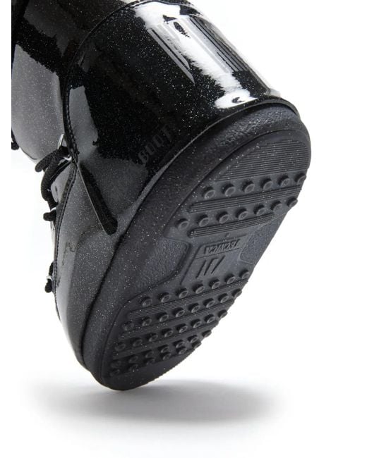Moon Boot Black Glitter Padded Calf-Length Boots