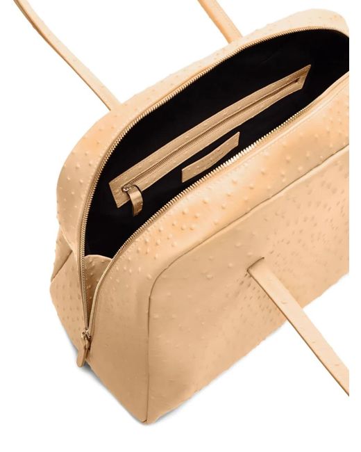 Loulou de Saison Natural Darren Textured Handles Leather Travel Bag