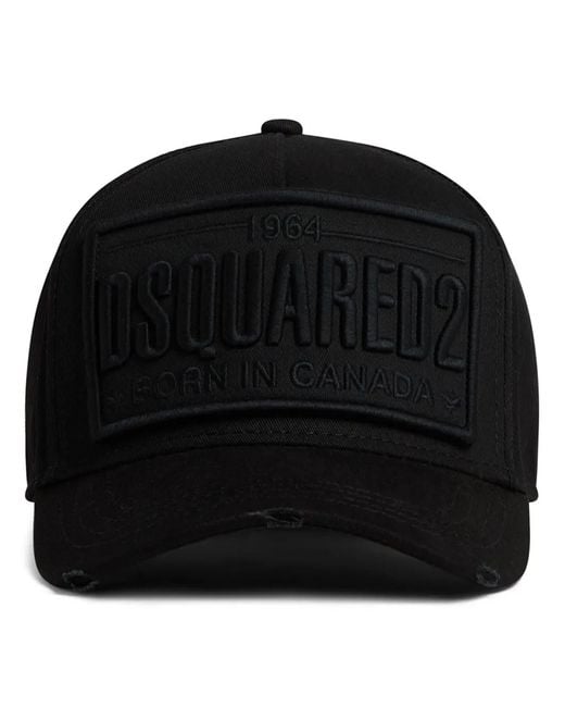 DSquared² Black Logo Baseball Cap for men