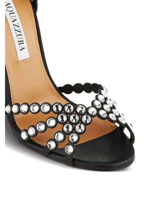Aquazzura Metallic 105Mm Tequila Sandals