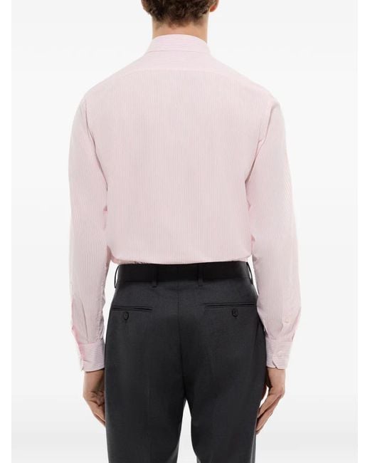 Fursac Pink Striped Shirt for men