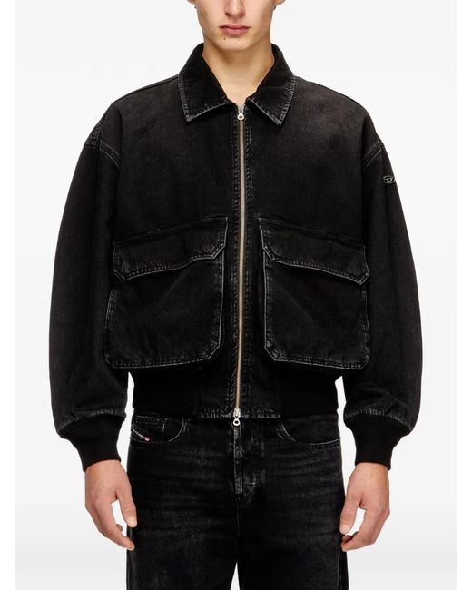 DIESEL Black D-Kurz Denim Jacket