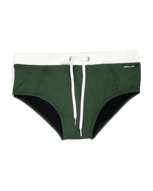 Osklen Retro Badehose Mit Seitenstreifen in Green für Herren