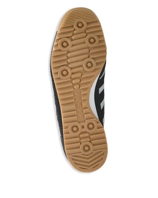 Adidas Black Three-Stripe Lace-Up Trainers