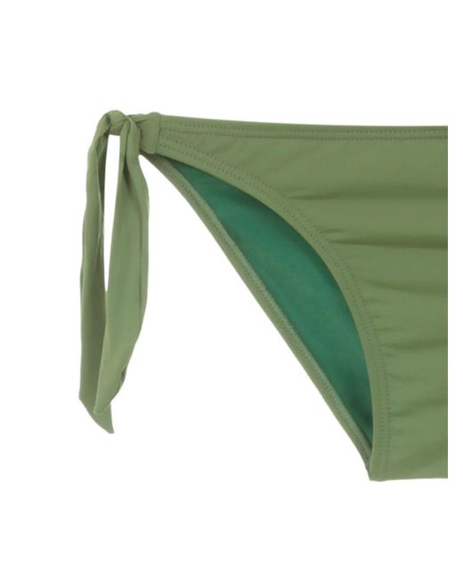 Amir Slama Green Plain Bikini Set