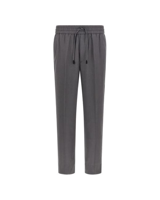 Brioni Gray Asolo Drawstring-Waist Trousers for men