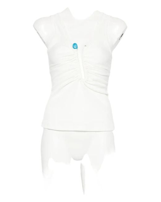 Christopher Esber ビジュートリム タンクトップ White