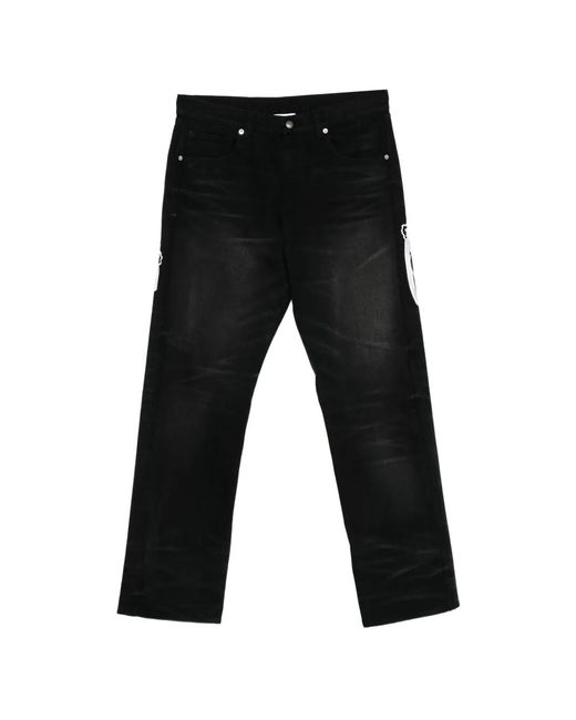 Warren Lotas Black Faded-Effect Jeans for men