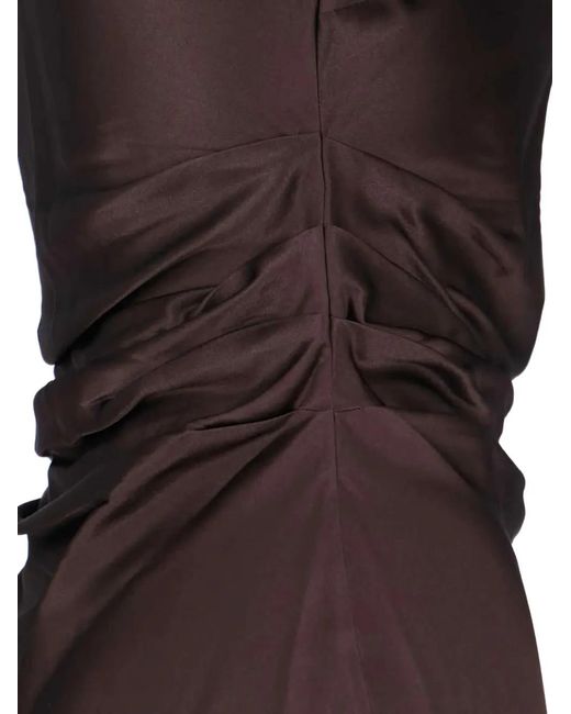 Staud Purple Phare Midi Dress With Ruffles