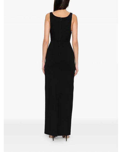 Solace London Black Noor Corset-Style Maxi Dress