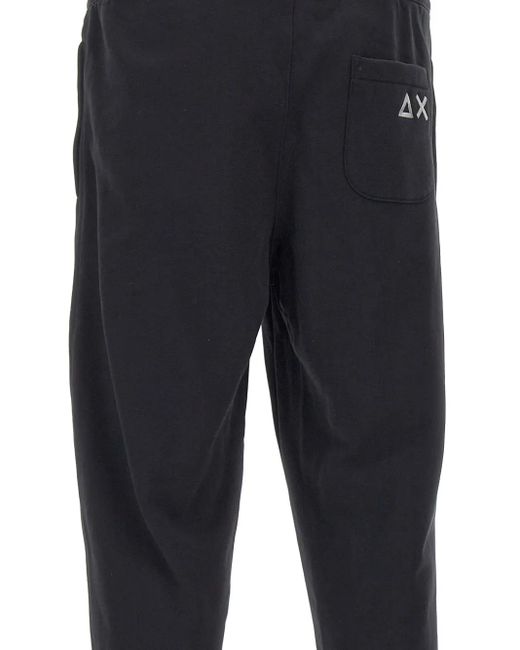 Sun 68 Blue Drawstring-Cuffed Track Pants for men