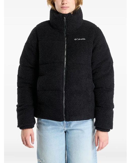 Columbia Black Sherpa-Effect Puffer Jacket