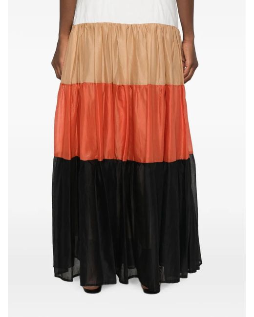 Kaos Colour-Block Tiered Maxi Skirt