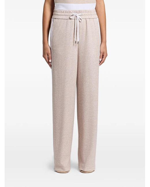 Peserico Pink Pantalon De Jogging À Lien De Resserrage