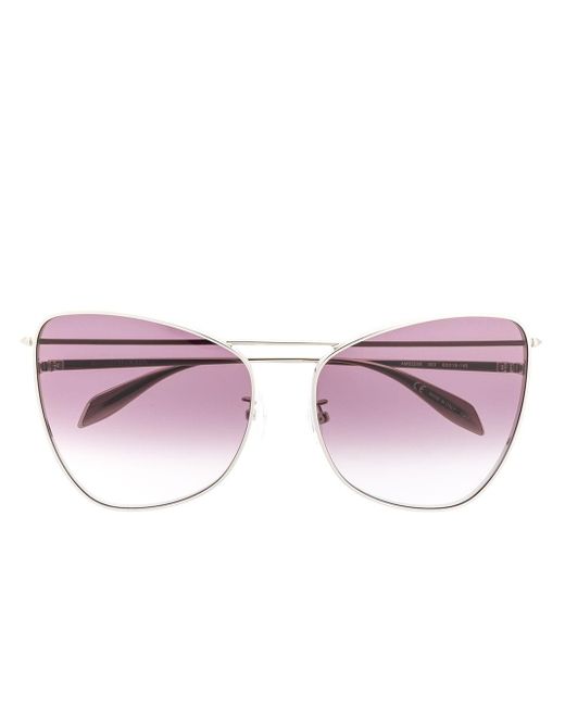 Alexander McQueen Metallic Cat-eye Sunglasses