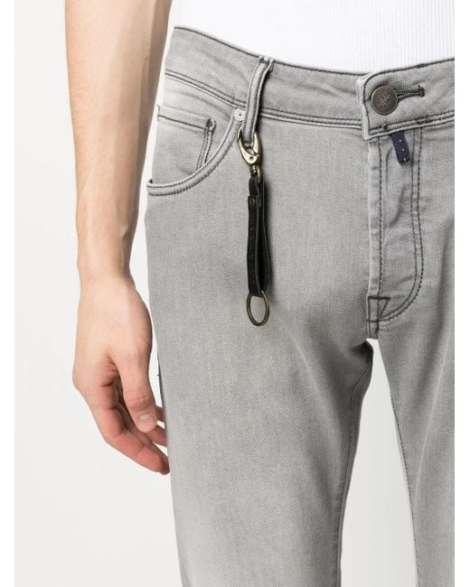 Incotex Gray Regular Straight-Leg Jeans for men