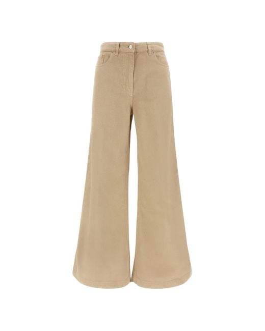 Nude Natural Tilda Flared-Leg Trousers