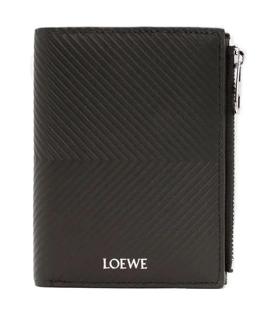 Loewe Schmales Portemonnaie mit Druckknöpfen in Black für Herren
