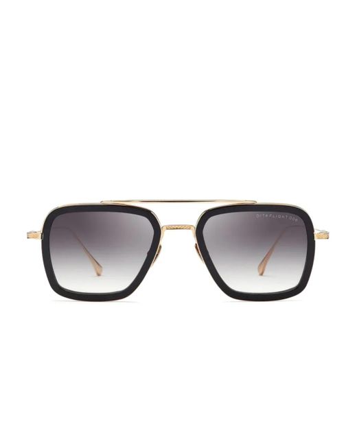 Occhiali Da Sole Flight Squadrati di Dita Eyewear in Metallic da Uomo