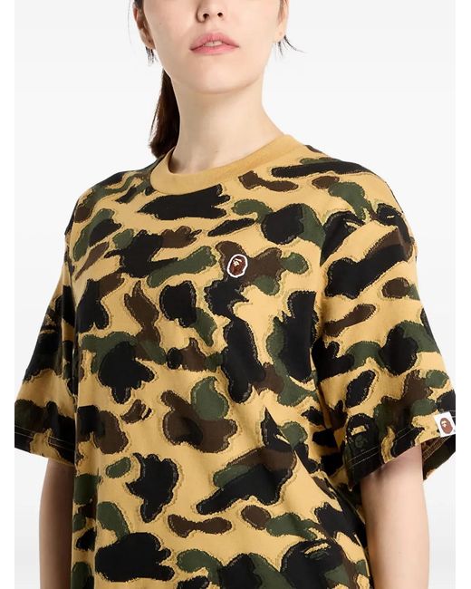 A Bathing Ape Black 1St Camo One Point T-Shirt