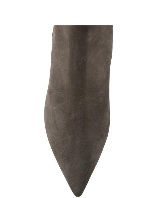 Aeyde Gray Sofie Pointed-Toe Ankle Boots