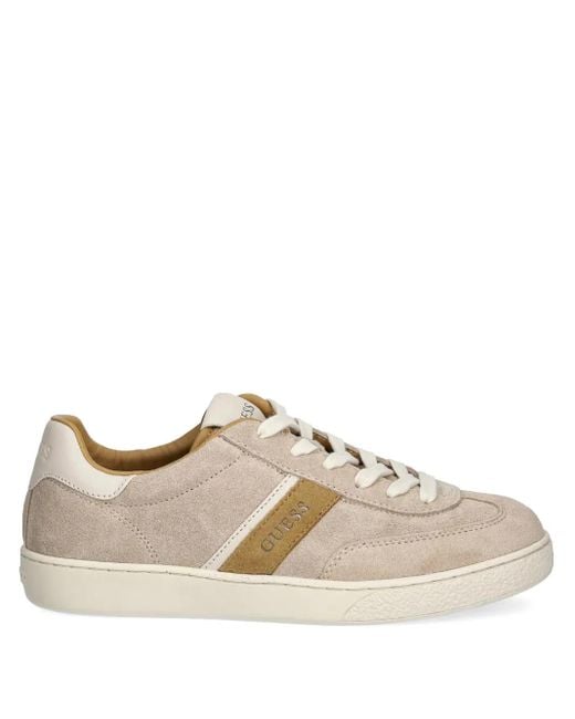 Guess Brown Logo-Print Sneakers
